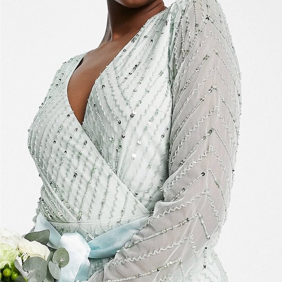 ASOS Frock & Frill Sage Dress - Picture 4 of 6